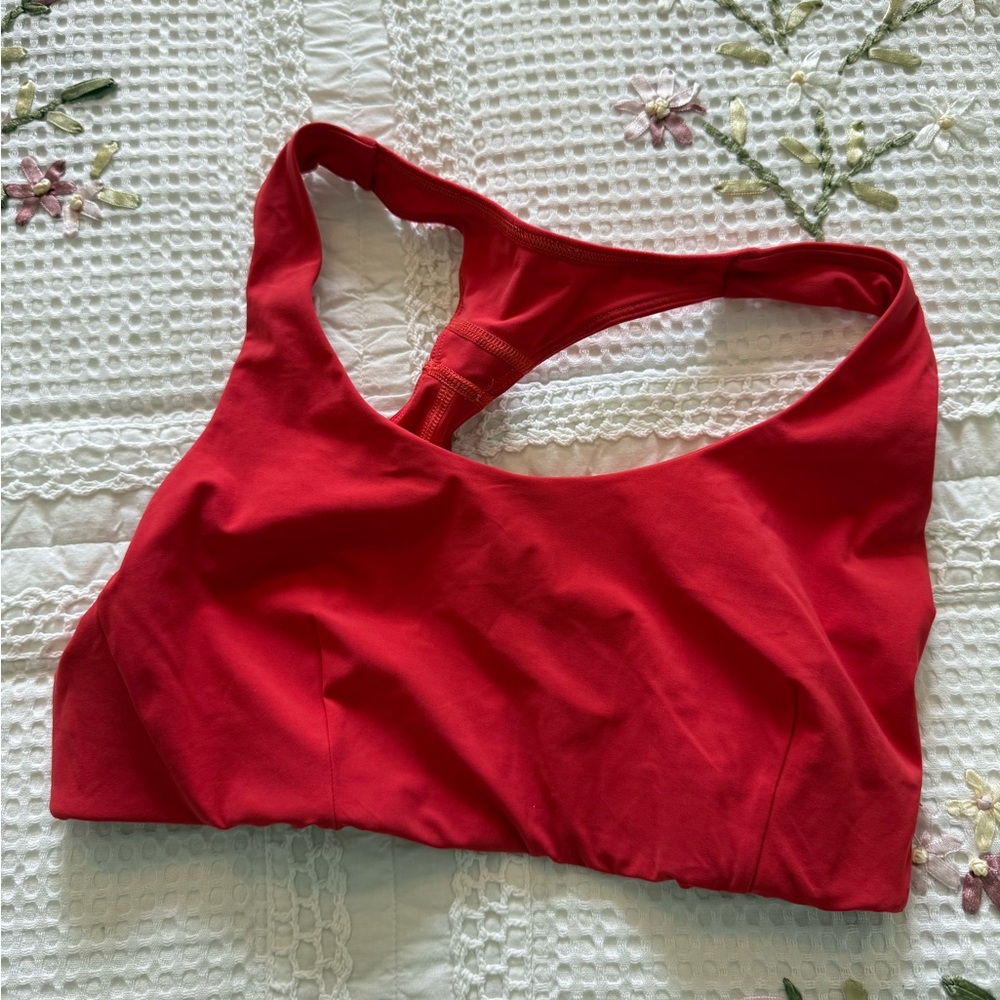 Red Women's Lulu Sports Bra